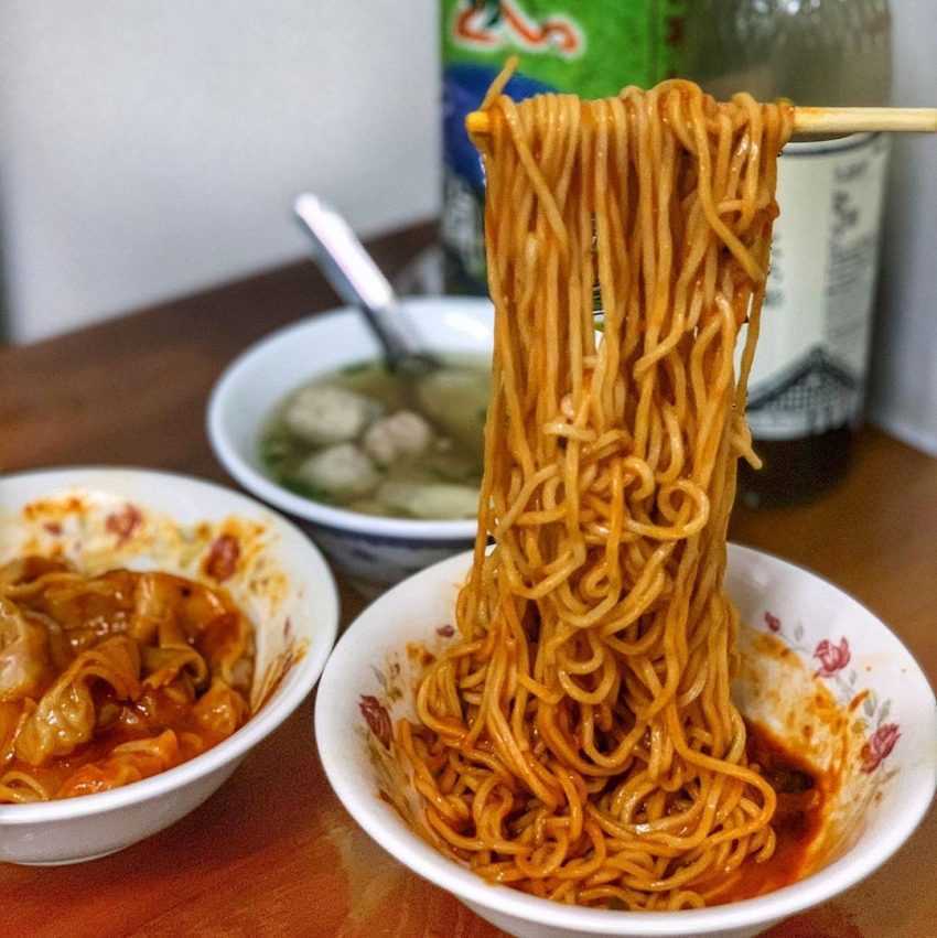南陽香辣麺の辛い麺