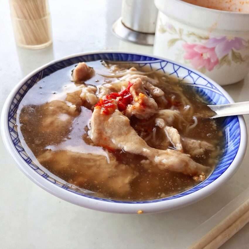 林場肉羹の肉羹スープ