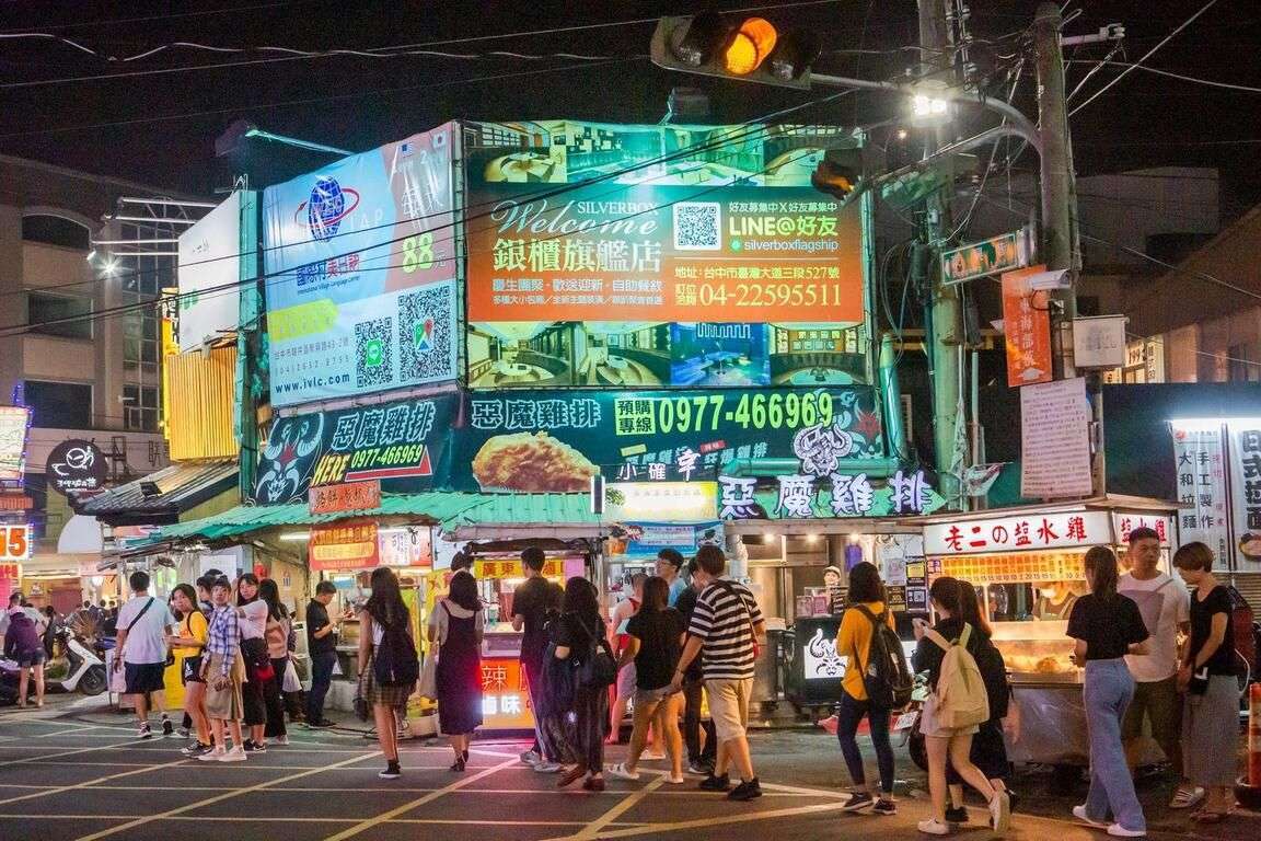 東海夜市周辺の夜の様子