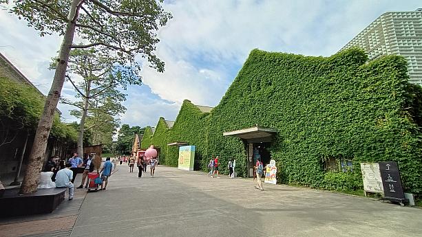 華山1914文創園区の緑に囲まれたおしゃれな空間