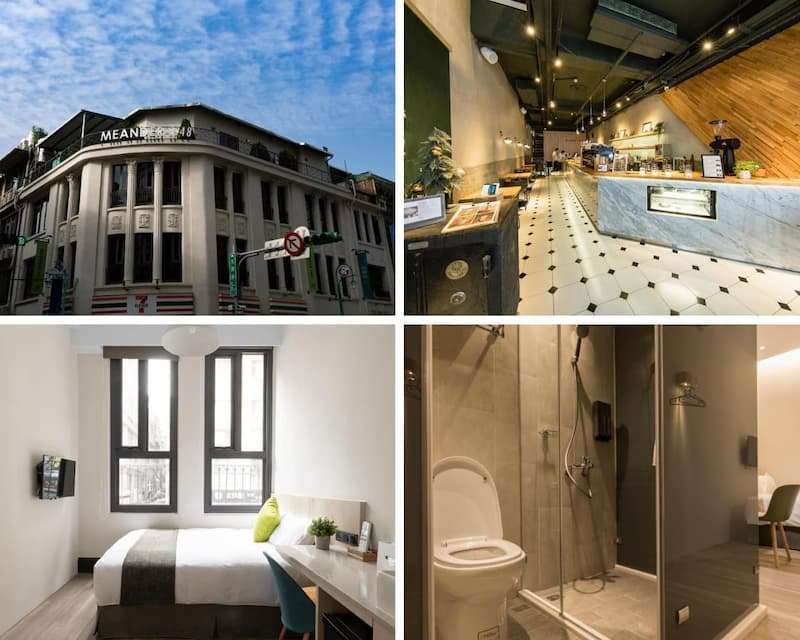 漫步1948(Meander 1948 Hostel)のインダストリアルレトロデザインの共用スペース