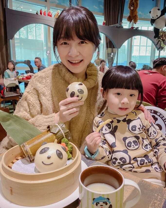 パンダレストランのメニュー。パンダをモチーフにした料理