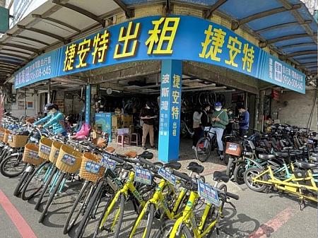 福隆エリアのレンタサイクル店。北海岸の海岸線を自転車で巡るための貸し自転車