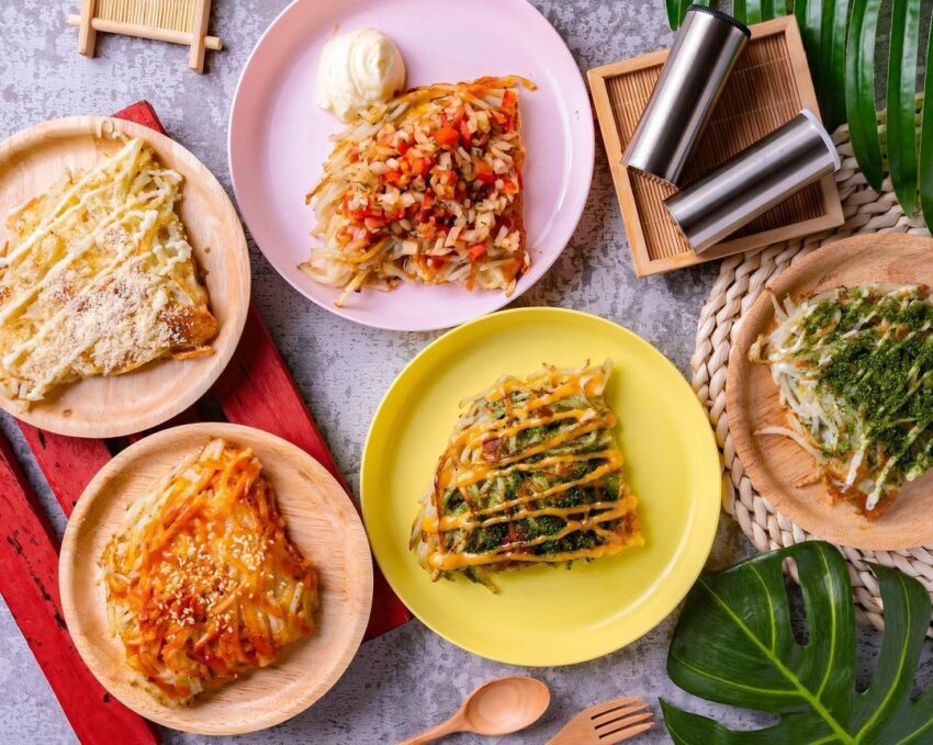 薯小二の創作ポテト料理の盛り付け