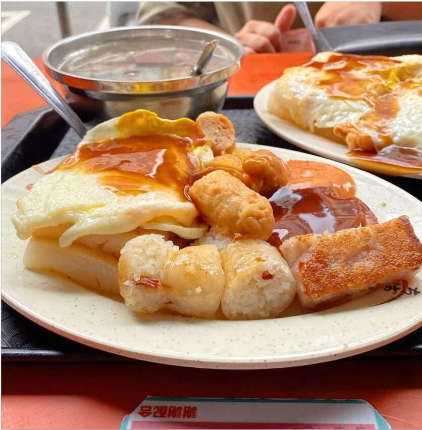 王家菜頭粿糯米腸の屋台スナック