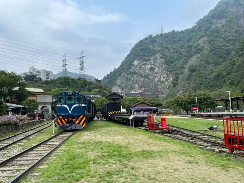 車埕駅前の鉄道広場の様子