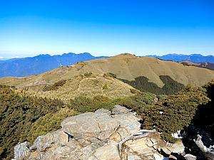 晴れた日に台湾最高峰の玉山まで望める合歓山からの眺望
