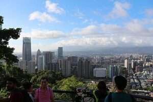 象山の展望台から見た台北101の絶景