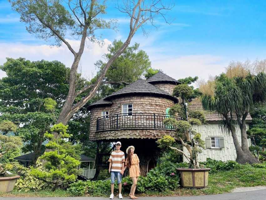 スウェイラ荘園の南庄ヨーロッパ風建築と庭園の景観
