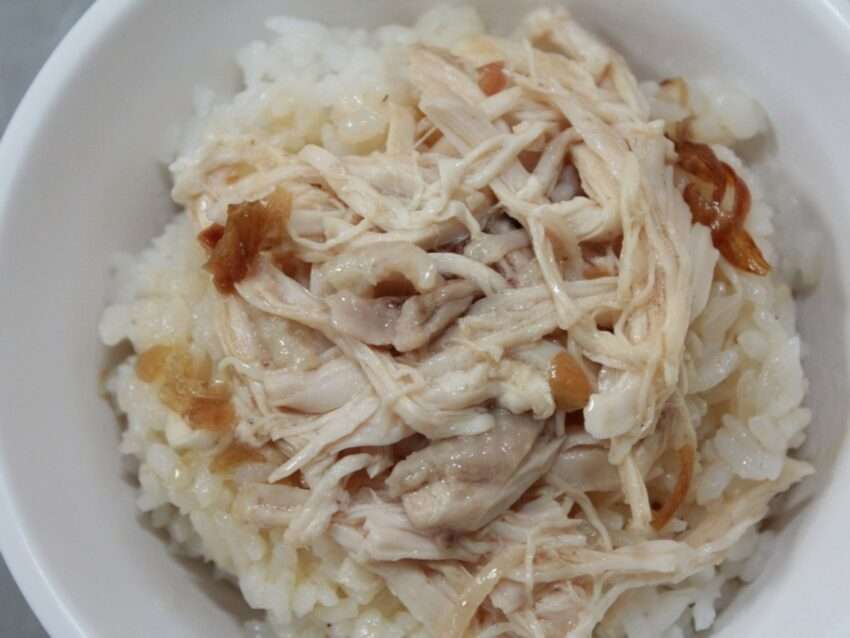 梁記嘉義鶏肉飯の鶏肉飯