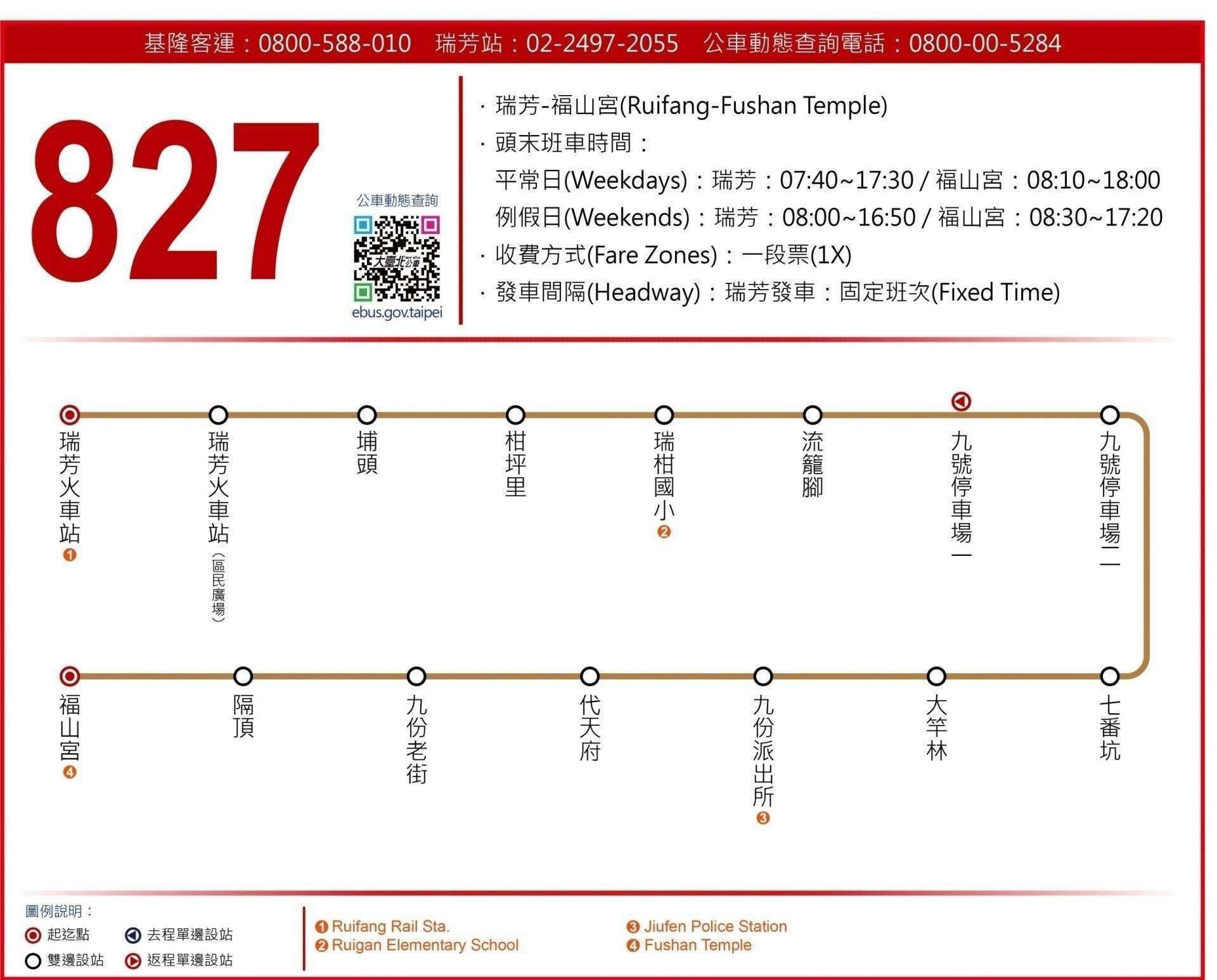 瑞芳駅周辺の様子。タクシーとバスが混在する交通の起点となるエリア。
