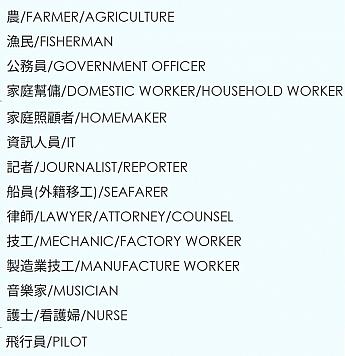 ビザ種類・職業欄の入力ステップ