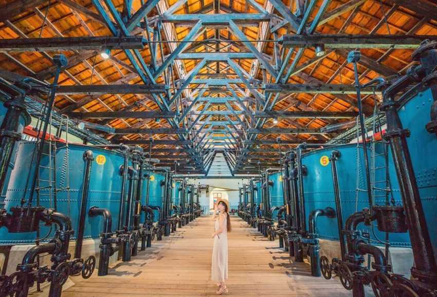 山上花園水道博物館の日本統治時代のポンプ場建築群