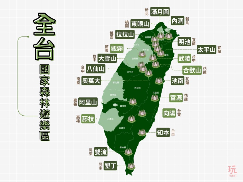 國家森林遊樂區｜30秒で選ぶ：あなたに合うエリアは？
