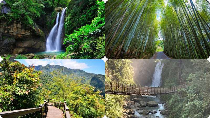 台湾好行・瑞里線の沿線に広がる山間部の景色