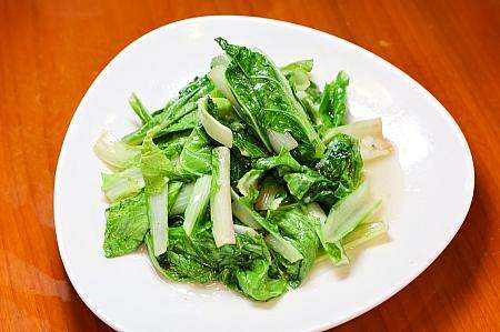 季節の青菜炒め、清脆時蔬