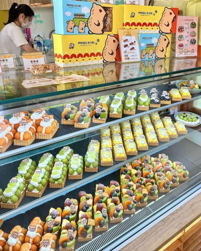 MOGU KABI豆塔の各種フレーバーが並ぶ商品写真