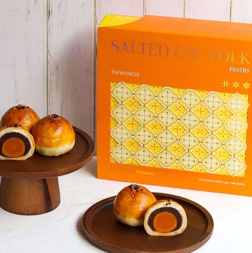 法朋烘焙甜點坊（Le Ruban Pâtisserie）の蛋黄酥。フランス菓子の技術で仕上げた台湾伝統菓子