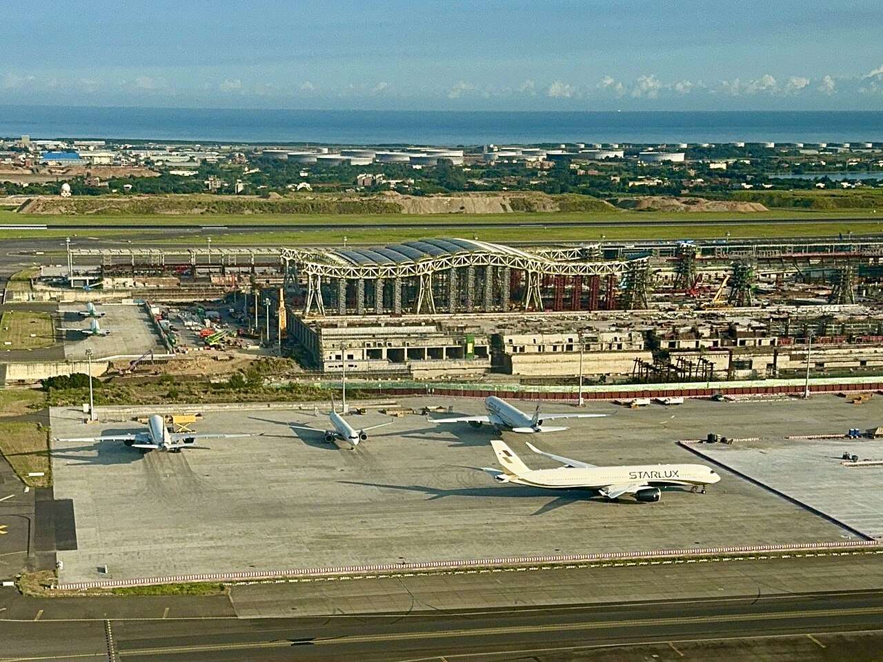台湾桃園国際空港の第3ターミナル(建設中)の外観
