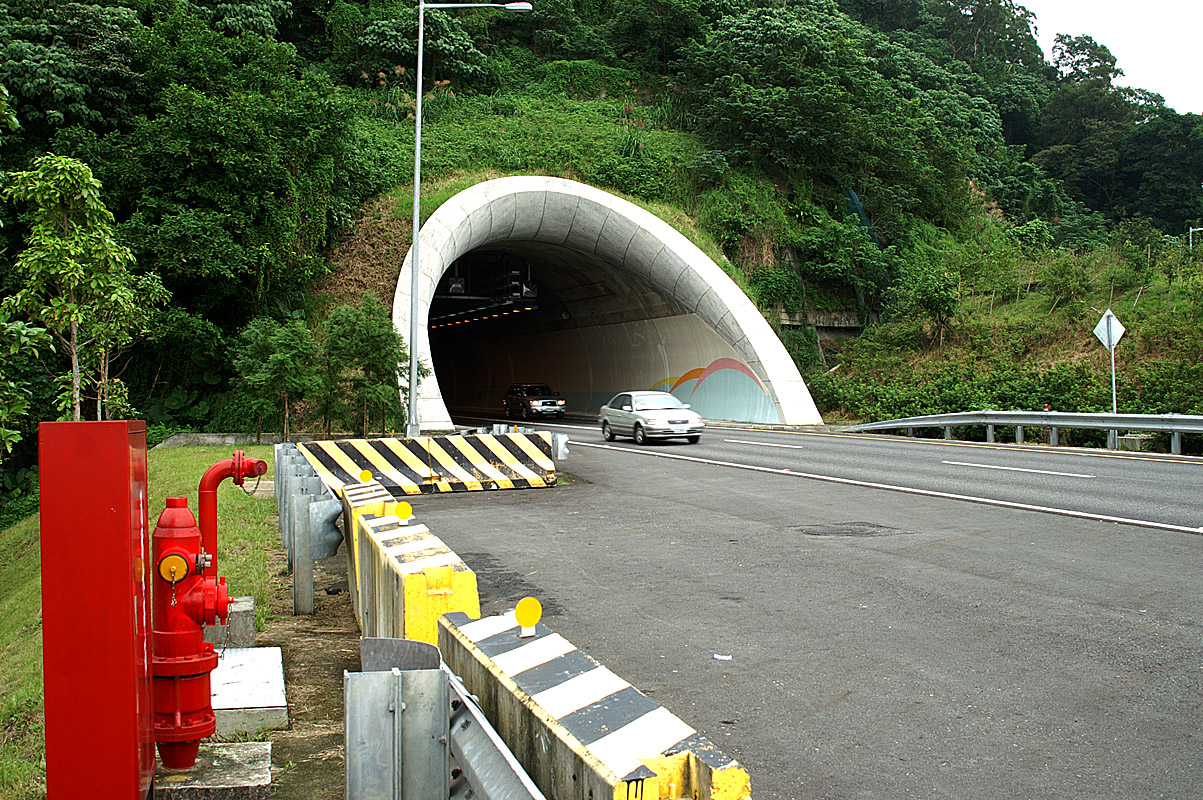 雪山トンネル東口。台北から宜蘭へのアクセスに使われる主要トンネル