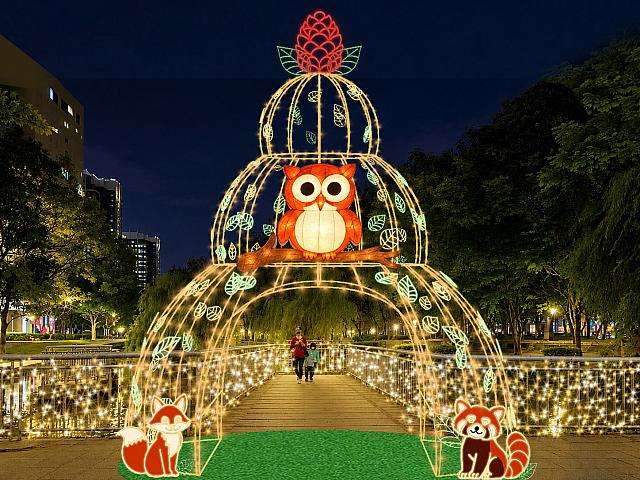 萬坪公園のイルミネーション